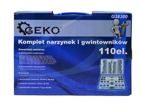 Sada závitníkov a závitových očiek 110ks - GEKO G38300