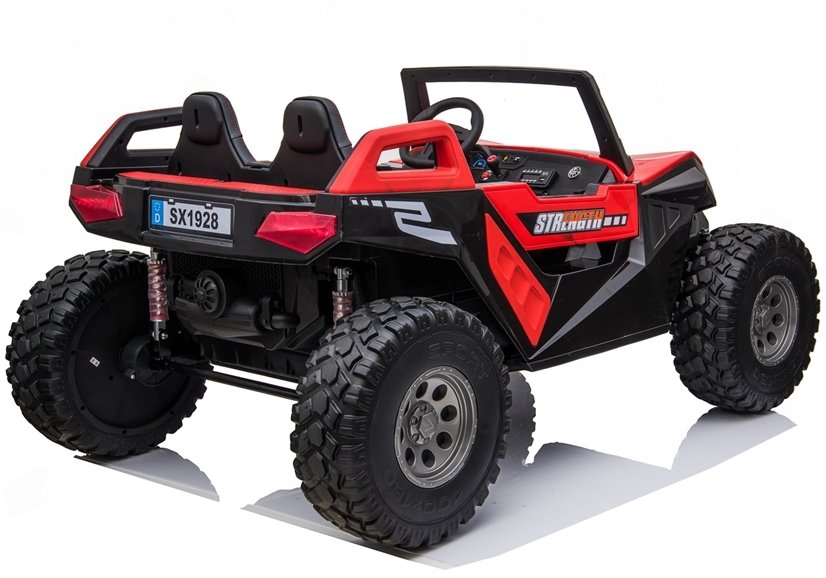LeanToys Elektrické autíčko SX1928 4x4 24V - červené, 4x45W, EVA kolesá, LED svetlá, MP3
