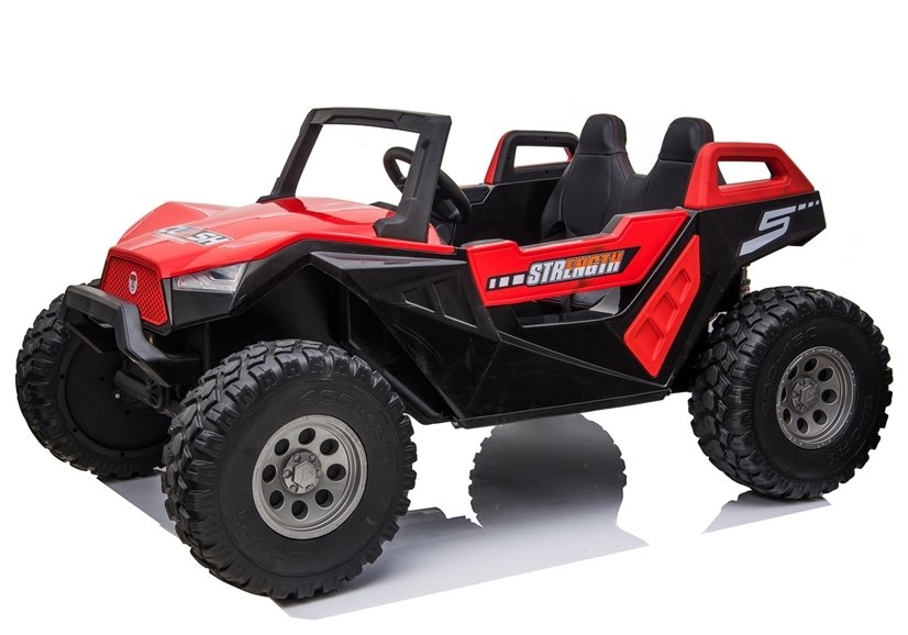LeanToys Elektrické autíčko SX1928 4x4 24V - červené, 4x45W, EVA kolesá, LED svetlá, MP3