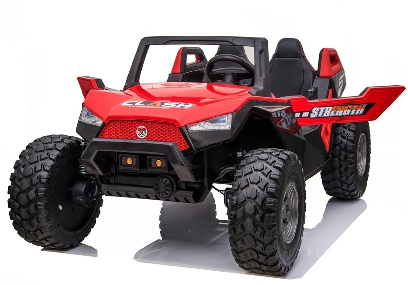 LeanToys Elektrické autíčko SX1928 4x4 24V - červené, 4x45W, EVA kolesá, LED svetlá, MP3