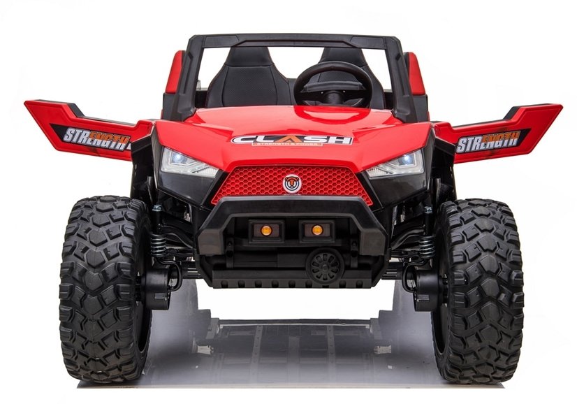LeanToys Elektrické autíčko SX1928 4x4 24V - červené, 4x45W, EVA kolesá, LED svetlá, MP3