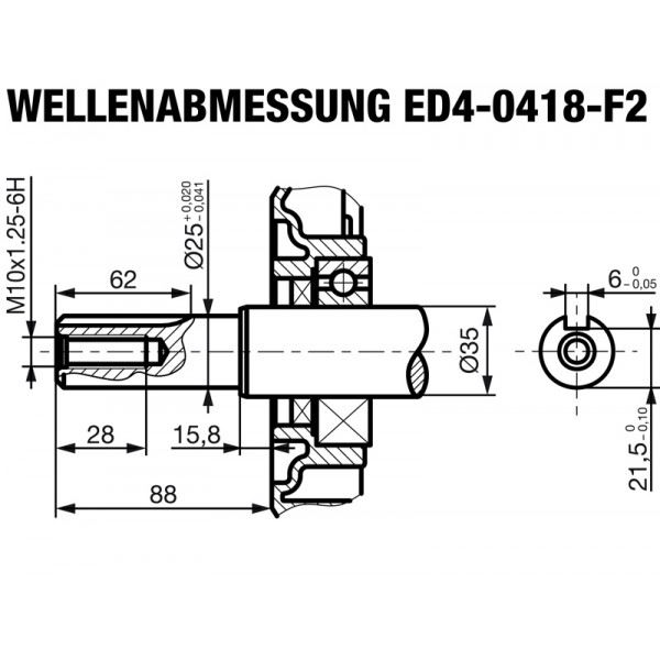 ROTEK diesel motor ED4-0418-E-KW25x88 MOT208