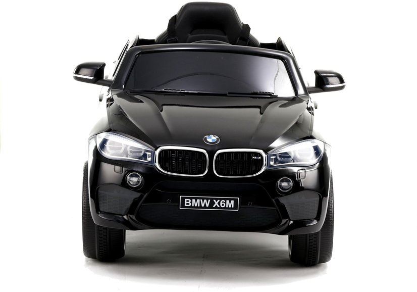 LeanToys L3288 Elektrické autíčko BMW X6 - lakované čierne, 2x45W, predné LED svetlá, USB, MP3