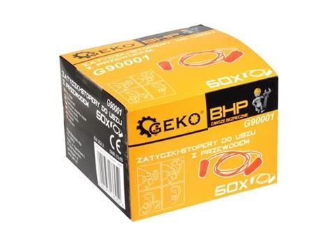 Chránič sluchu, štuple do uší s vláknom 50ks - GEKO G90001
