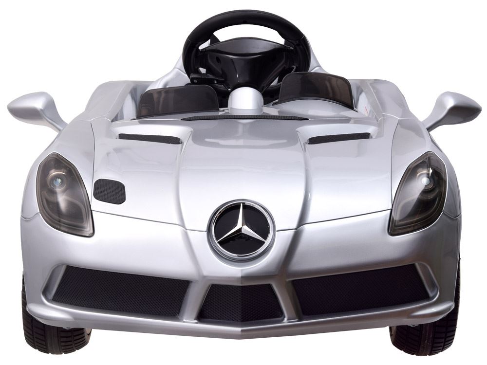 Joko Elektrické autíčko Mercedes SLR, lakované, penové kolesá, MP3, strieborné