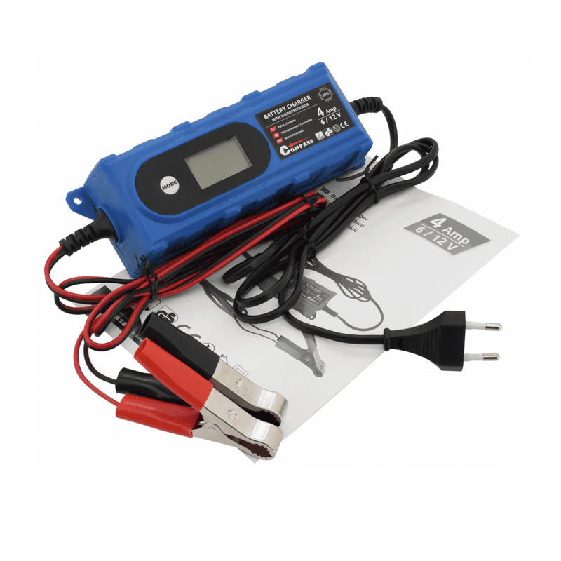 Nabíjačka mikroprocesor 3,8A 6 / 12V PB / GEL LCD display - Compass 33658