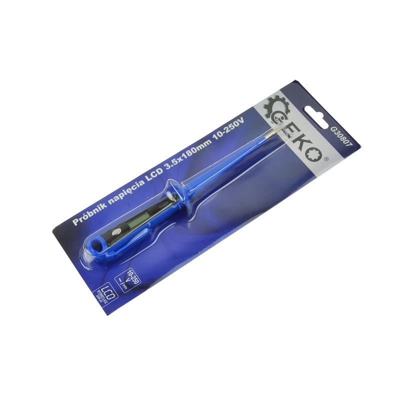 Skúšačka napätia LCD 3.5x180 mm 10-250 V - GEKO G30807