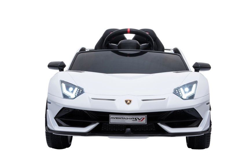 LeanToys L4123 Elektrické autíčko Lamborghini Aventador - biela, 2x45W, 2.4Ghz DO