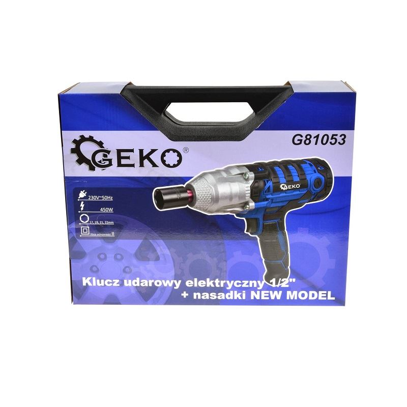 Elektrický rázový uťahovák 1/2" s nástrčnými kľúčmi - GEKO G81053