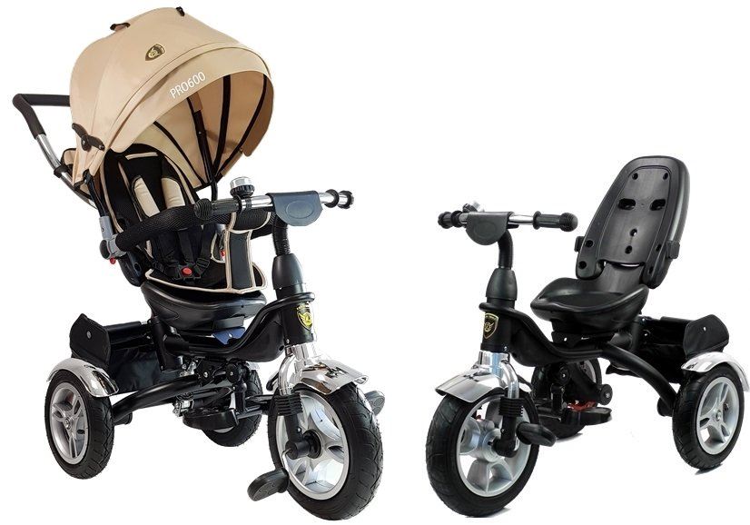 Leanbike PRO600 detská trojkolka - krémová L3794