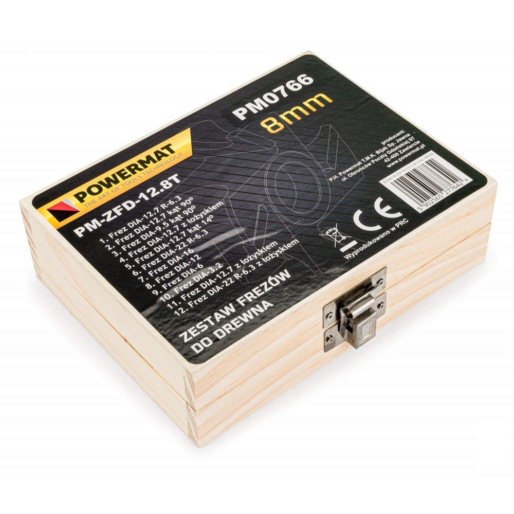 Frézky na opracovanie dreva 12 ks PM-ZFD-12.8T - POWERMAT