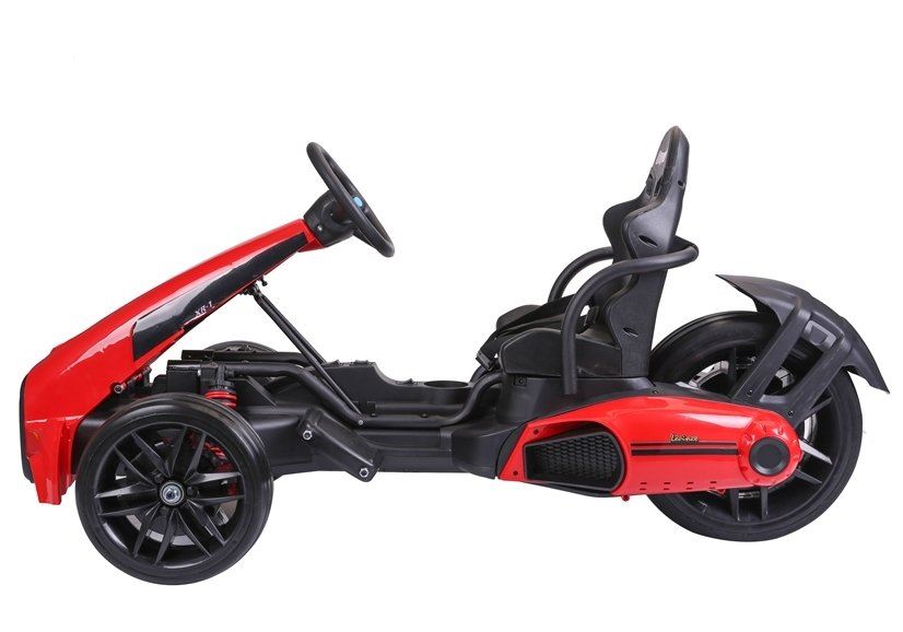 LeanToys Elektrická motokára CH9939 - červená, 2x45W, mäkké EVA kolesá