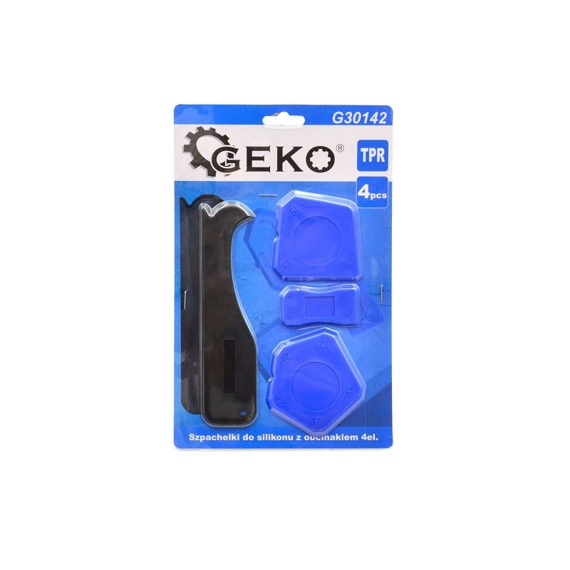 Špachtľa na silikón s orezávačom 4 ks - GEKO G30142