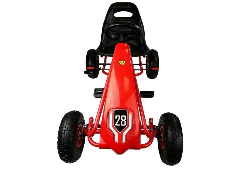 LeanToys Gokart HP003D - nafukovacie kolesá - červená