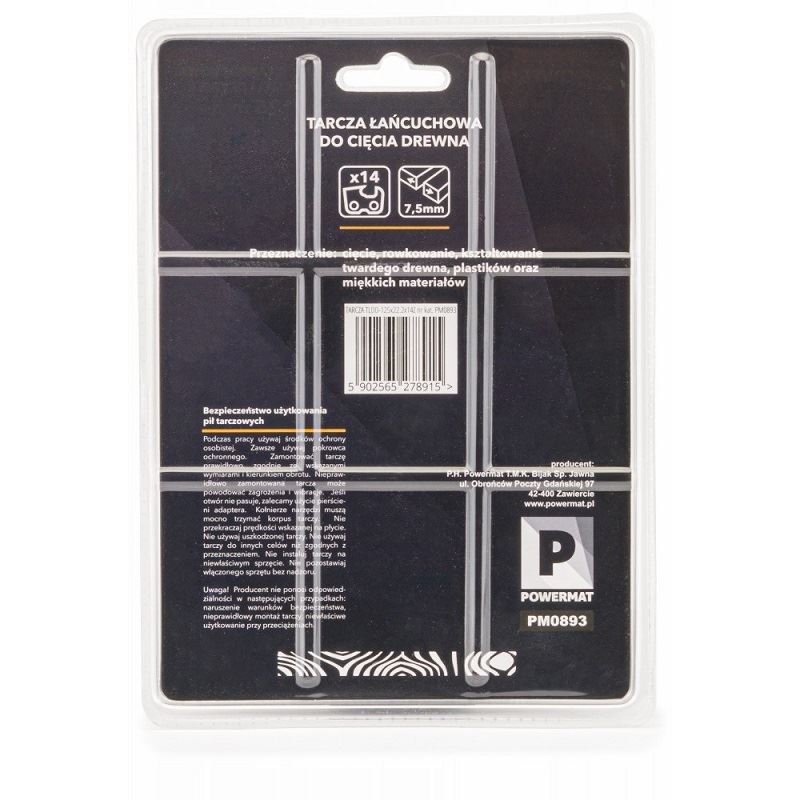 Powermat PM0893 Pílový reťazový kotúč na drevo 125mm 14T s reťazou