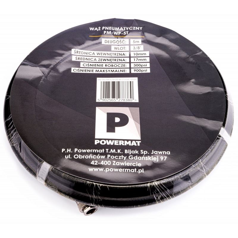 Pneumatická hadica 10 x 17mm / 5m 20bar - POWERMAT