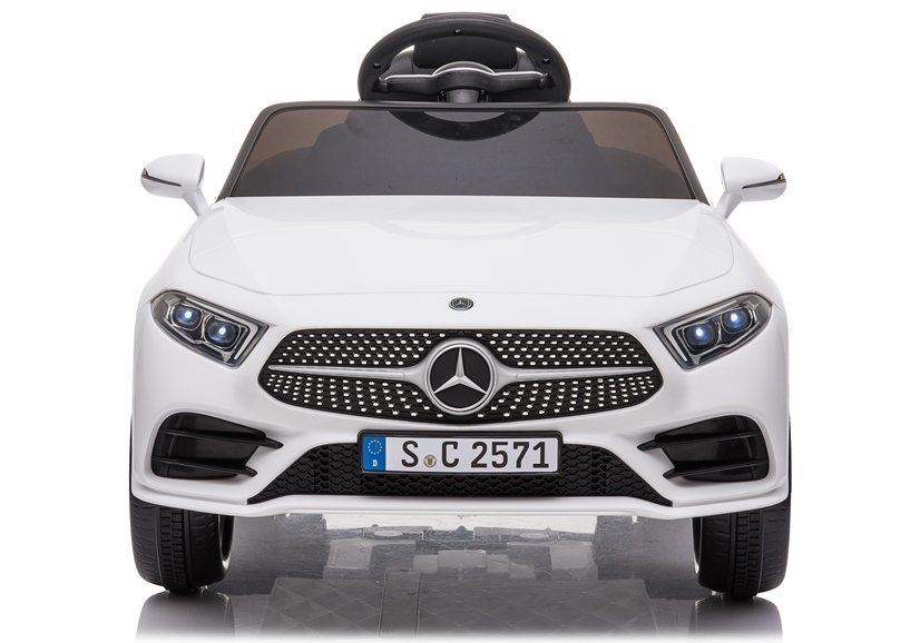 Lean Toys elektrické autíčko Mercedes CLS 350 nelakované 2020 2x45W motor 1x12V45Ah batéria bielá