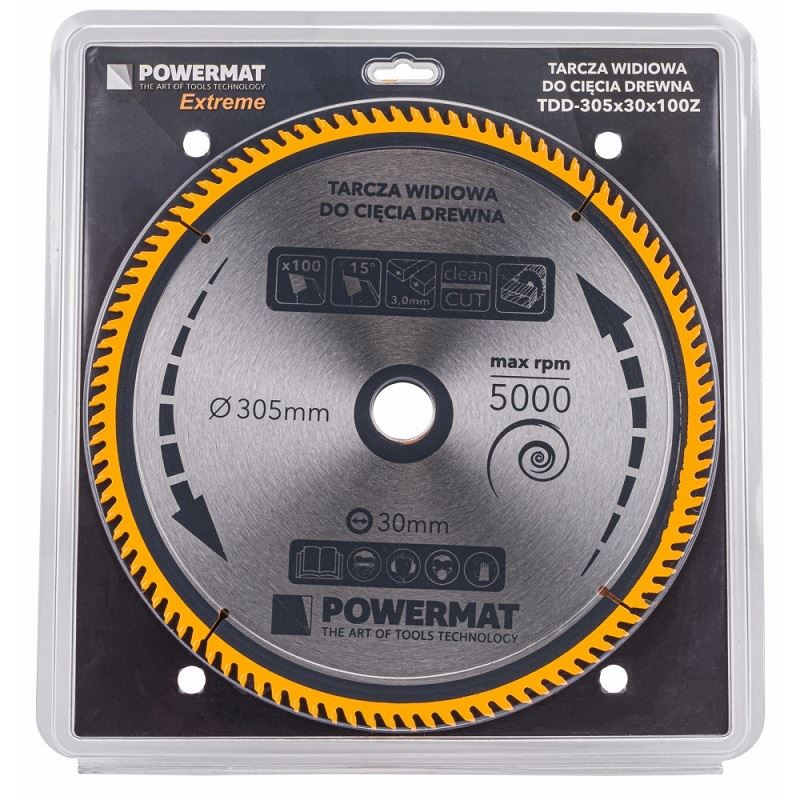 Kotúč na drevo TDD-305x30x100Z - POWERMAT