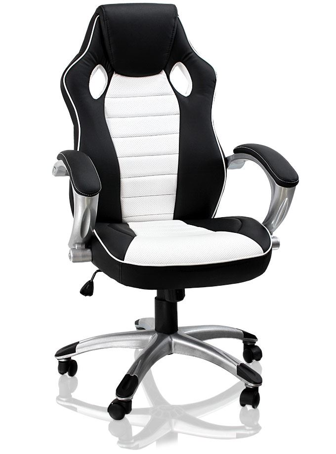 Otočná kancelárska stolička HEIPE RACER DELUXE WHITE
