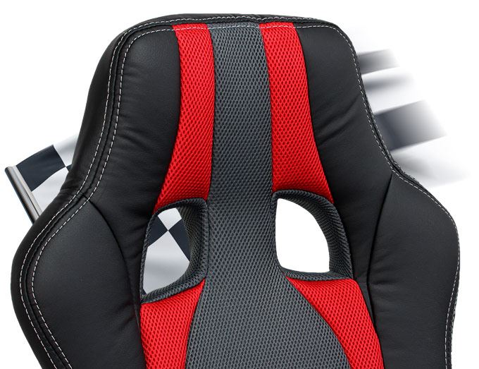 Otočná kancelárska stolička HEIPE SUPERSPORT STRIPES RED