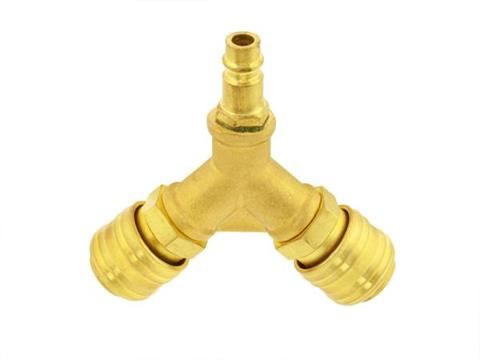 Vzduchový rozbočovač -3-vývodový s 2x-rýchlospojkami 1/2"-GEKO G02995