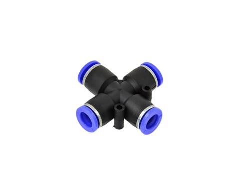 Pneumatická nástrčná spojka 12mm PU/PE typ kríž, 20ks - GEKO G03054