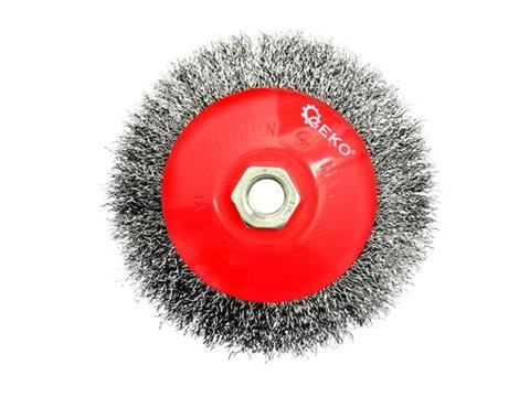 Rotačná kefa bočná 125mm oceľ - GEKO G00599