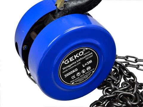 Reťazový kladkostroj 3T x 3m - GEKO PREMIUM G01097
