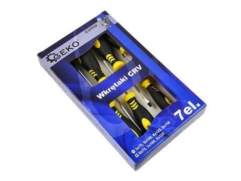 Skrutkovače CRV 7ks (čierno-žlté) - GEKO G30554