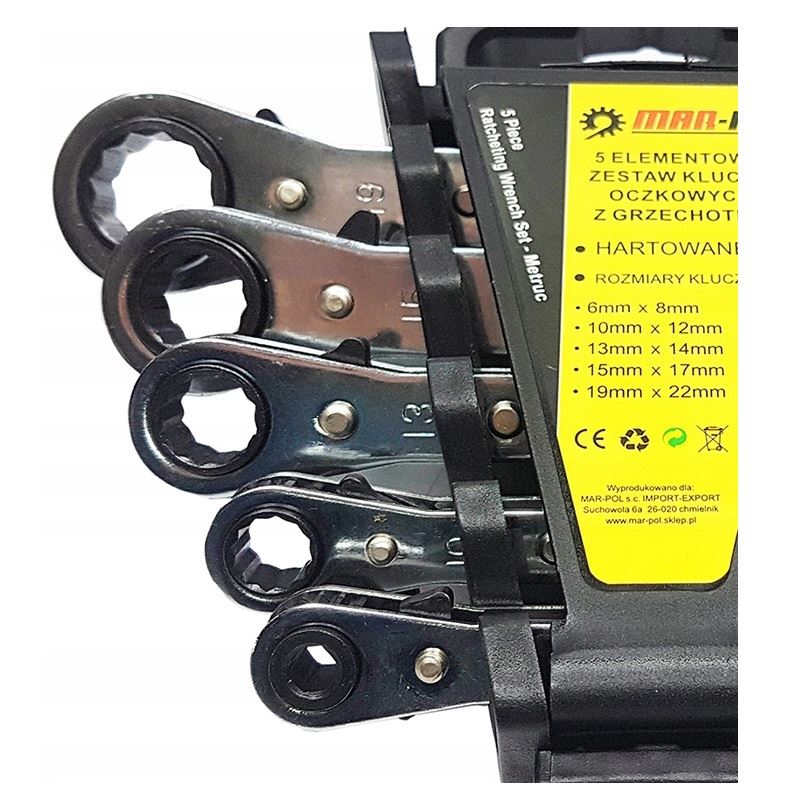Račňové kľúče 5ks 6 - 22mm - MAR-PAL M58600