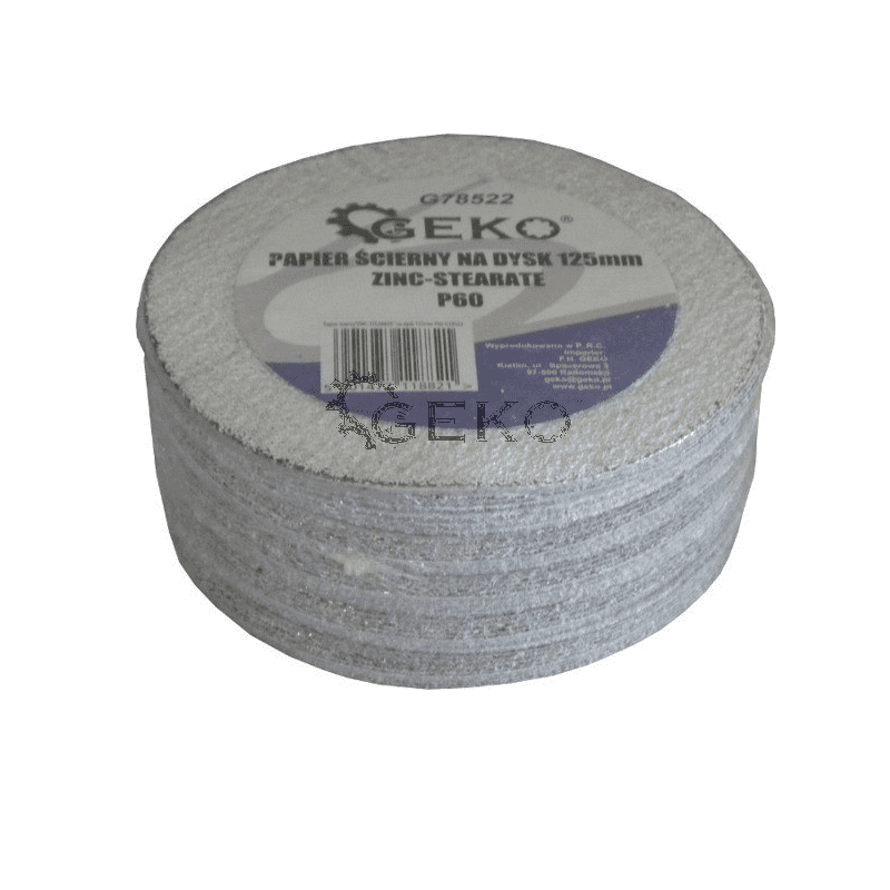 Brúsny papier na kotúč "ZINC-STEARATE" 125mm P60 - GEKO G78522