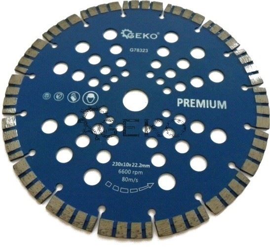 Diamantový kotúč Turbo 230x10mm - GEKO  G78323