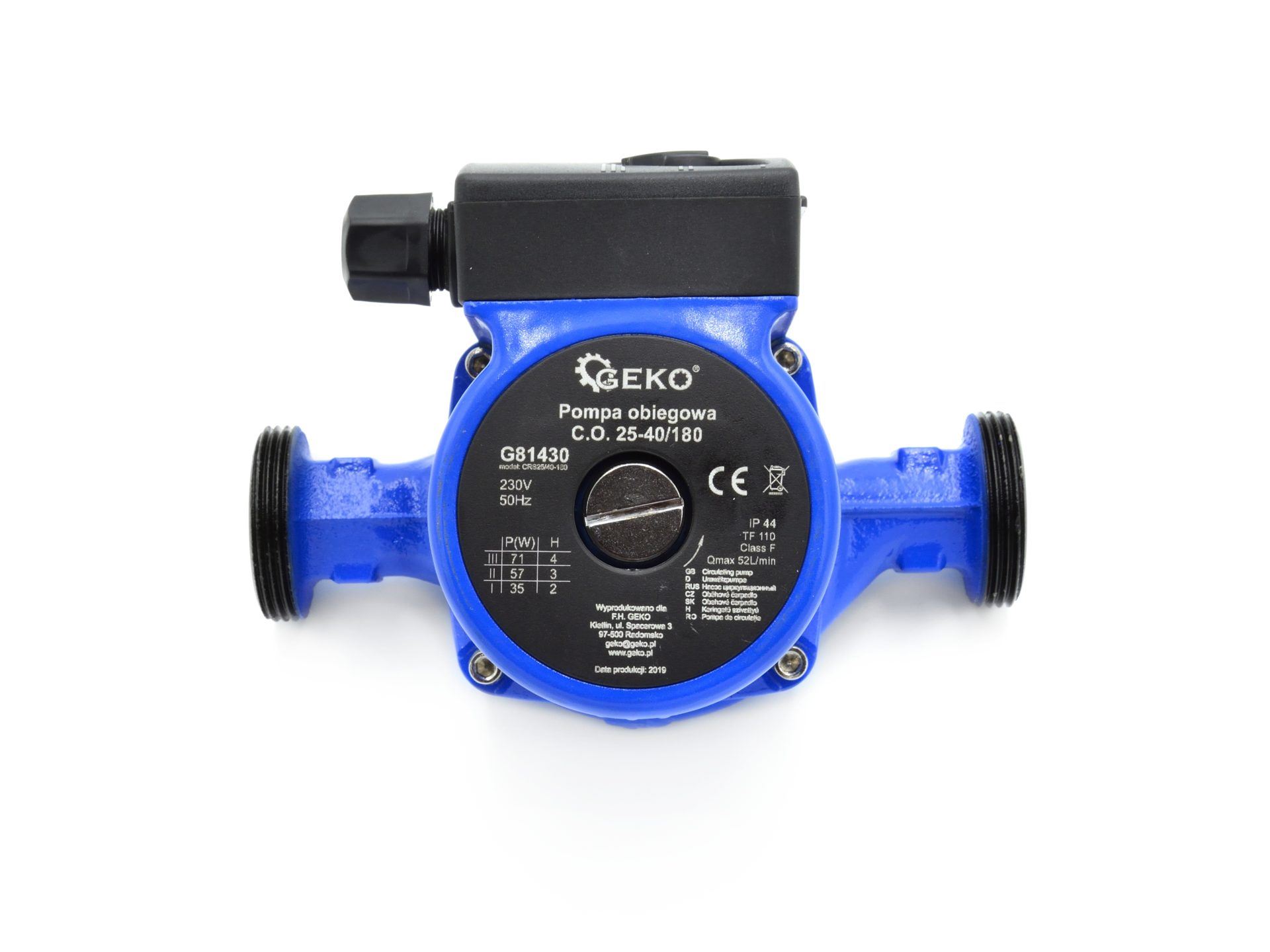 Obehové čerpadlo 1" 25-40-180 - GEKO G81430