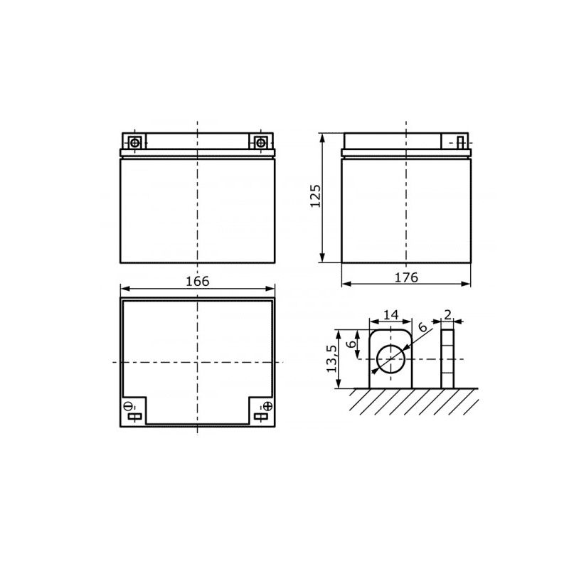 Baterie 12V/28Ah AGM12C-0028 - ROTEK BAT009
