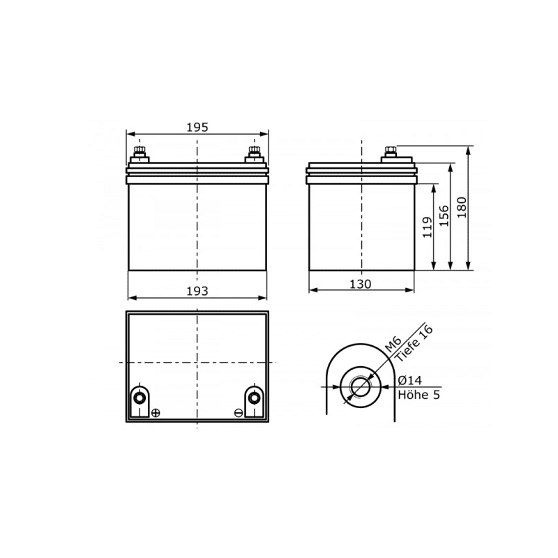 Baterie 12V/35Ah AGM12C-0035 - ROTEK BAT048