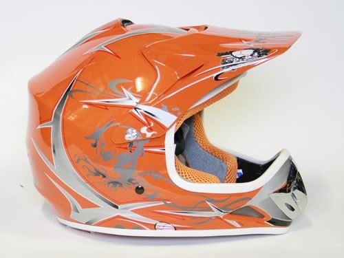 Detská Moto Helma Nitro, oranžová