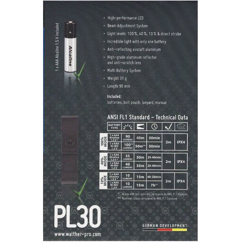 Baterka WALTHER PRO PL30