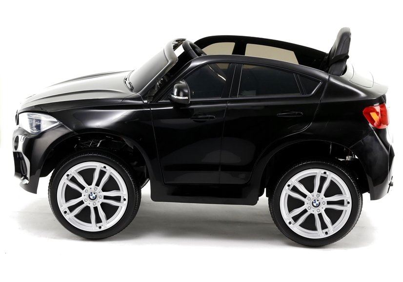 LeanToys L3288 Elektrické autíčko BMW X6 - lakované čierne, 2x45W, predné LED svetlá, USB, MP3