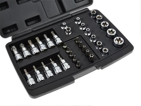 Sada nástrčných kľúčov a bitov TORX 34 ks - R&K RK00204