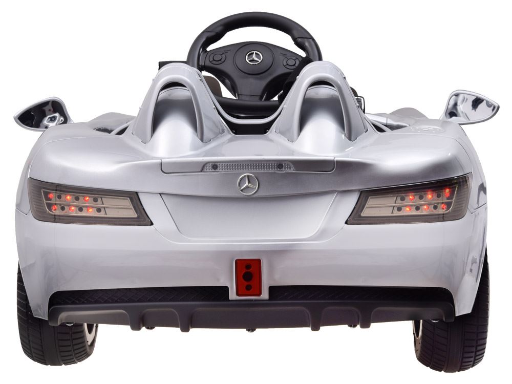 Joko Elektrické autíčko Mercedes SLR, lakované, penové kolesá, MP3, strieborné