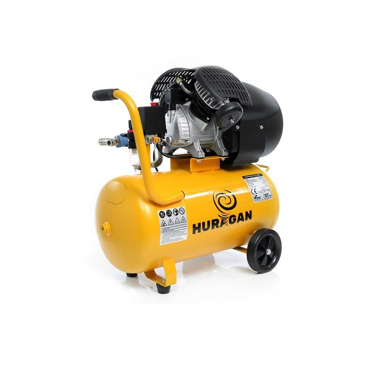 Olejový kompresor dvojvalcový 50L 3HP - HURAGAN M88002