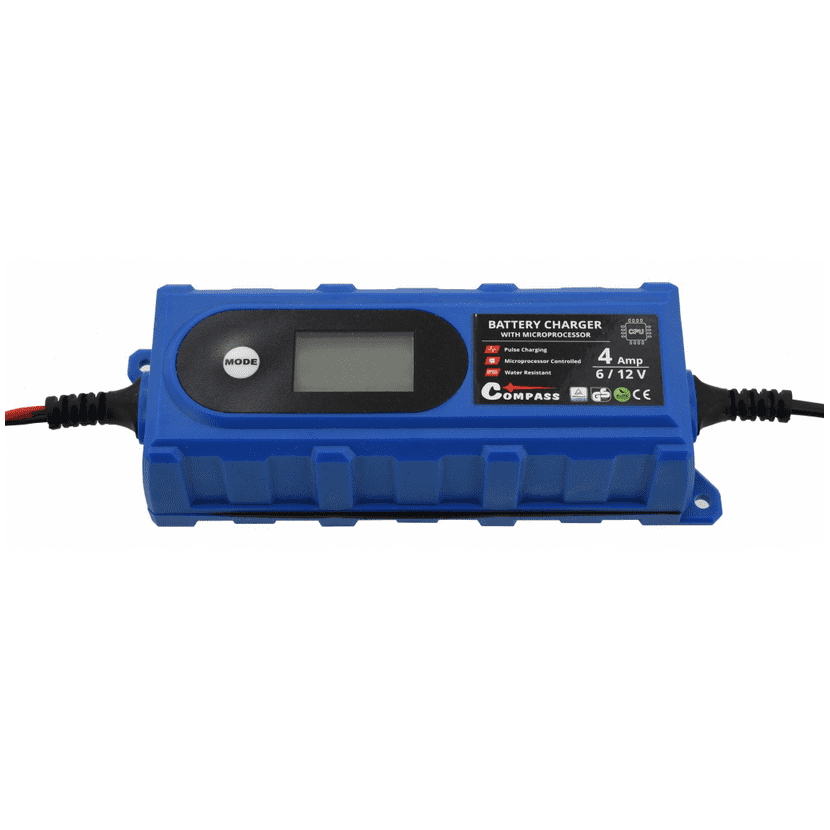 Nabíjačka mikroprocesor 3,8A 6 / 12V PB / GEL LCD display - Compass 33658