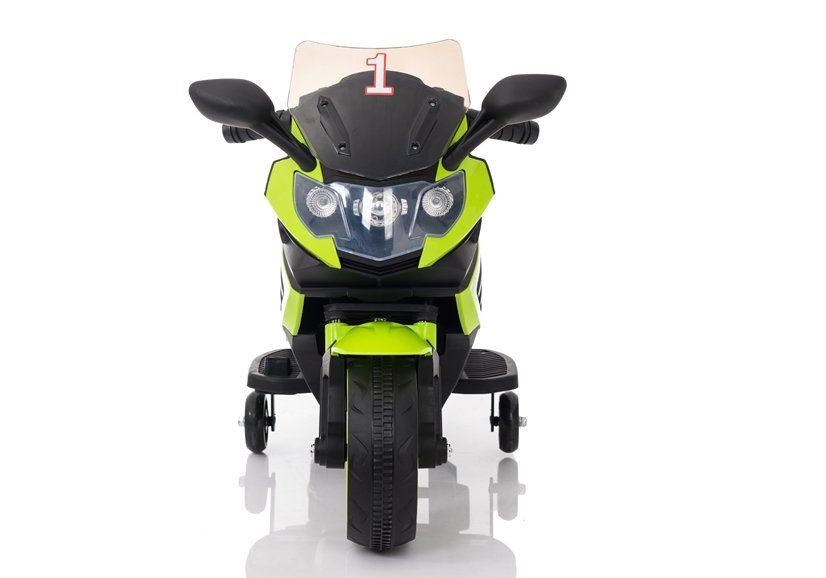 LeanToys L3972 Elektrická motorka LQ158, zelená, mäkké EVA kolesá, predné LED svetlá