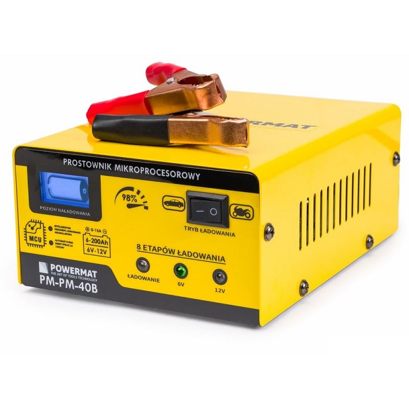 Mikroprocesorová nabíjačka autobatérii 6/12V - POWERMAT PM-PM-40B