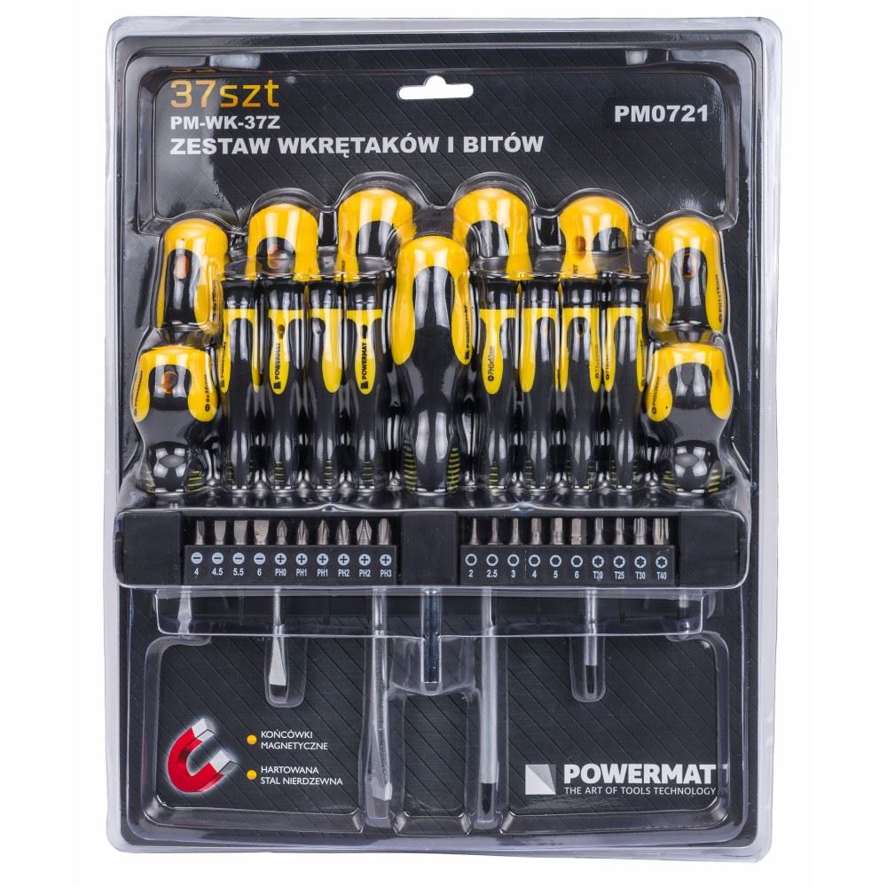 Sada 37 ks skrutkovačov PM-WK-37Z - POWERMAT