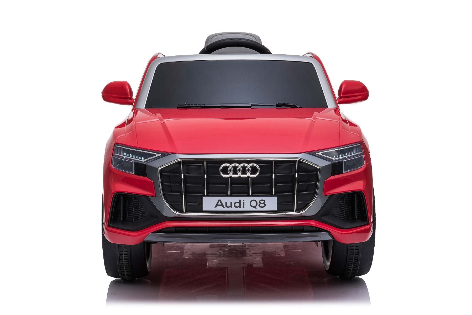 Elektrické autíčko Audi Q8, 12V, 2,4 GHz dialkové ovládanie, USB / SD Vstup, LED svetlá, 12V batéria, mäkké EVA kolesá, 2 X MOTOR, červené, ORIGINÁL licencia