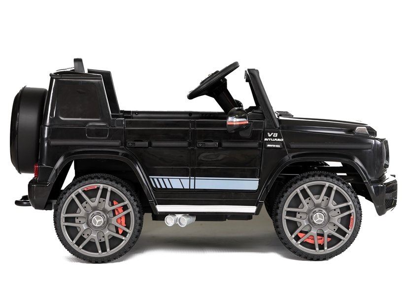 LeanToys L5011 Elektrické autíčko Mercedes G63 BBH-0002 - čierna, 2x45W, mäkké EVA kolesá, predné LED, USB, MP3