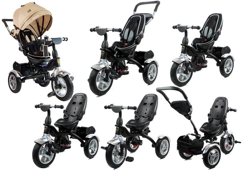 Leanbike PRO600 detská trojkolka - krémová L3794