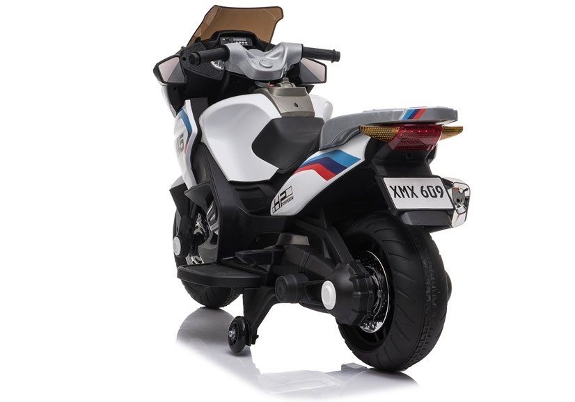 LeanToys L5168 detská elektrická motorka XMX609 - biela, 2x45W, predné LED, USB, MP3
