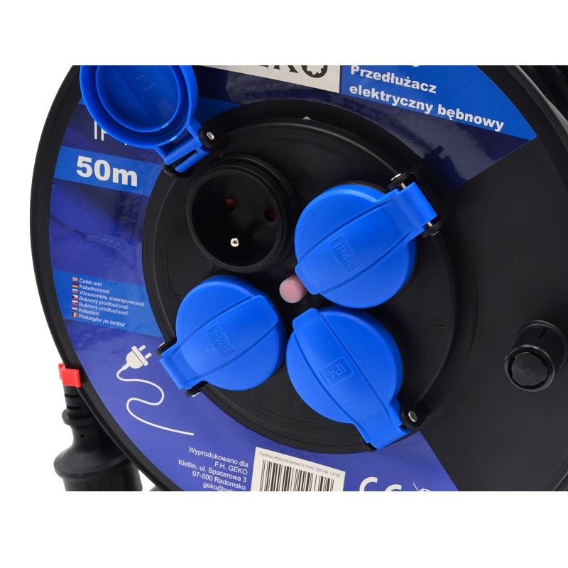Predlžovací kábel na bubne 3x1.5mm2 50m IP44 - GEKO G17505